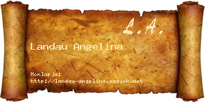 Landau Angelina névjegykártya